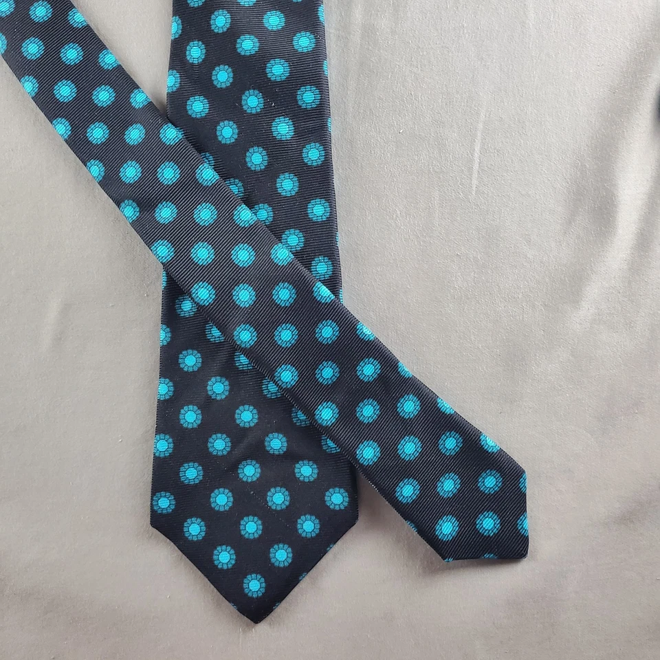 Gravatas Kiton Masculinas Pretas 58X3.5 Seda Floral Itália Clássicas Luxo Elegante  - Imagem 4 de 4