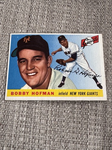 1955 Topps #17 Bobby Hofman Card New York Giants - EX+ - NM. Free Shipping - Picture 1 of 2