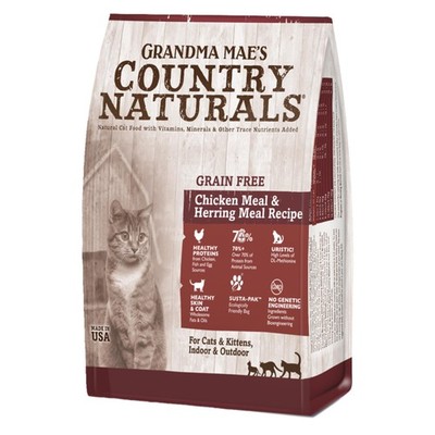 Grandma Mae s Country Naturals Dry Cat Food, Grain Free Formula, Chicken & He...