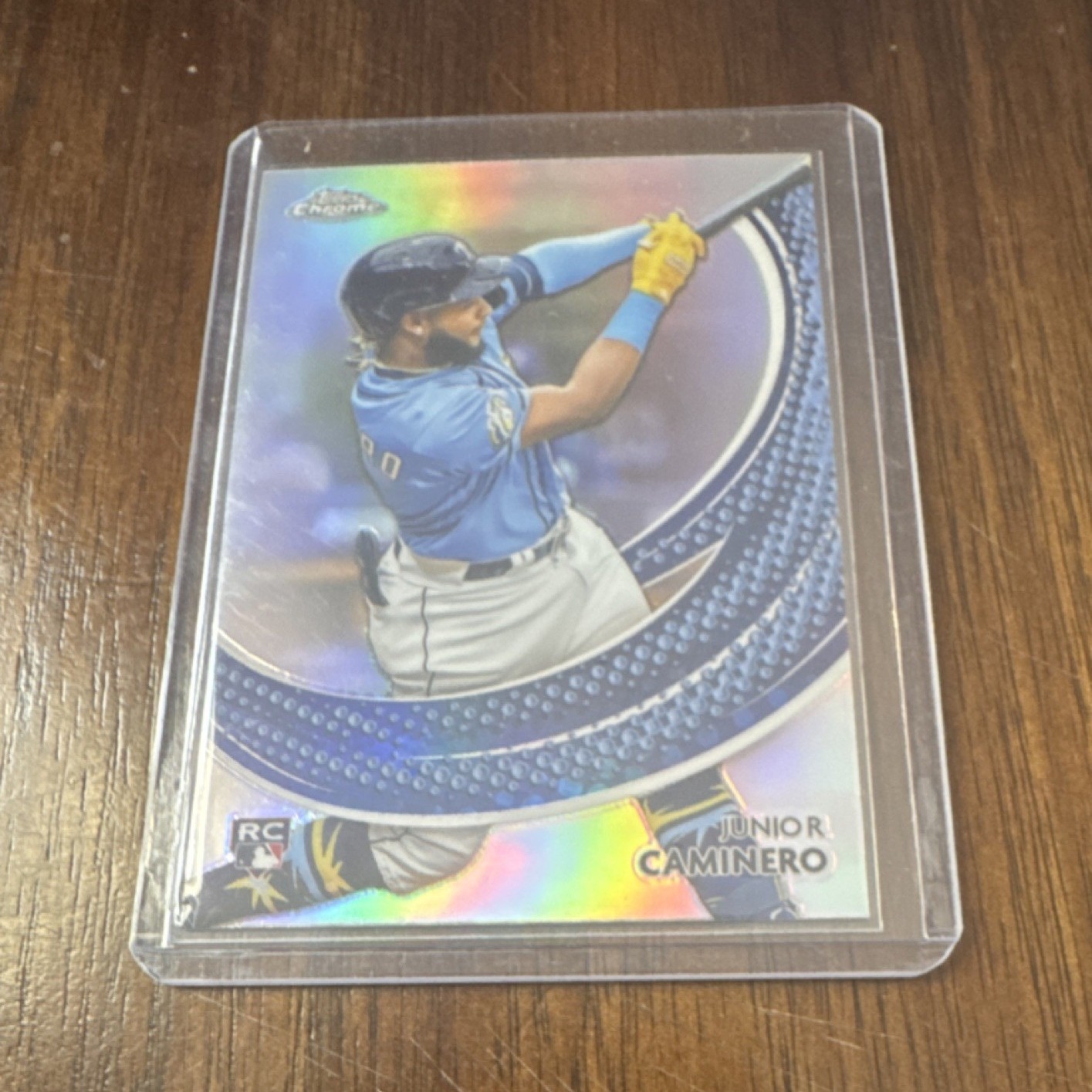 Topps 2024 Chrome Strokes Insert Junior Caminero #S-24 Tampa Bay Rays MLB Card