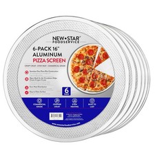 New Star Foodservice Restaurant-Grade Seamless Aluminum Pizza Baking Screen, 16