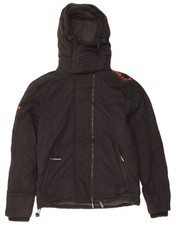 Superdry Mens Windcheater Hooded Windbreaker Jacket UK 38 Medium Black BL01