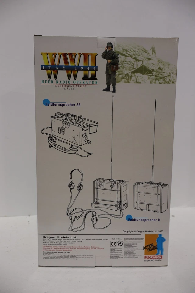 Figura de acción Dragon 1/6 Italia 1944 Heer Radio Operador Herman Stahlschmidt Foto 2 de 4