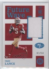 2021 Panini Encased Future Wave Materials Sapphire 3/50 Trey Lance #FWM-TRL ex0