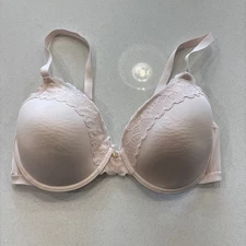 Natori Refined Contour Bra Underwire Charm Pale Pink Lace Style 7313219 Size 36C