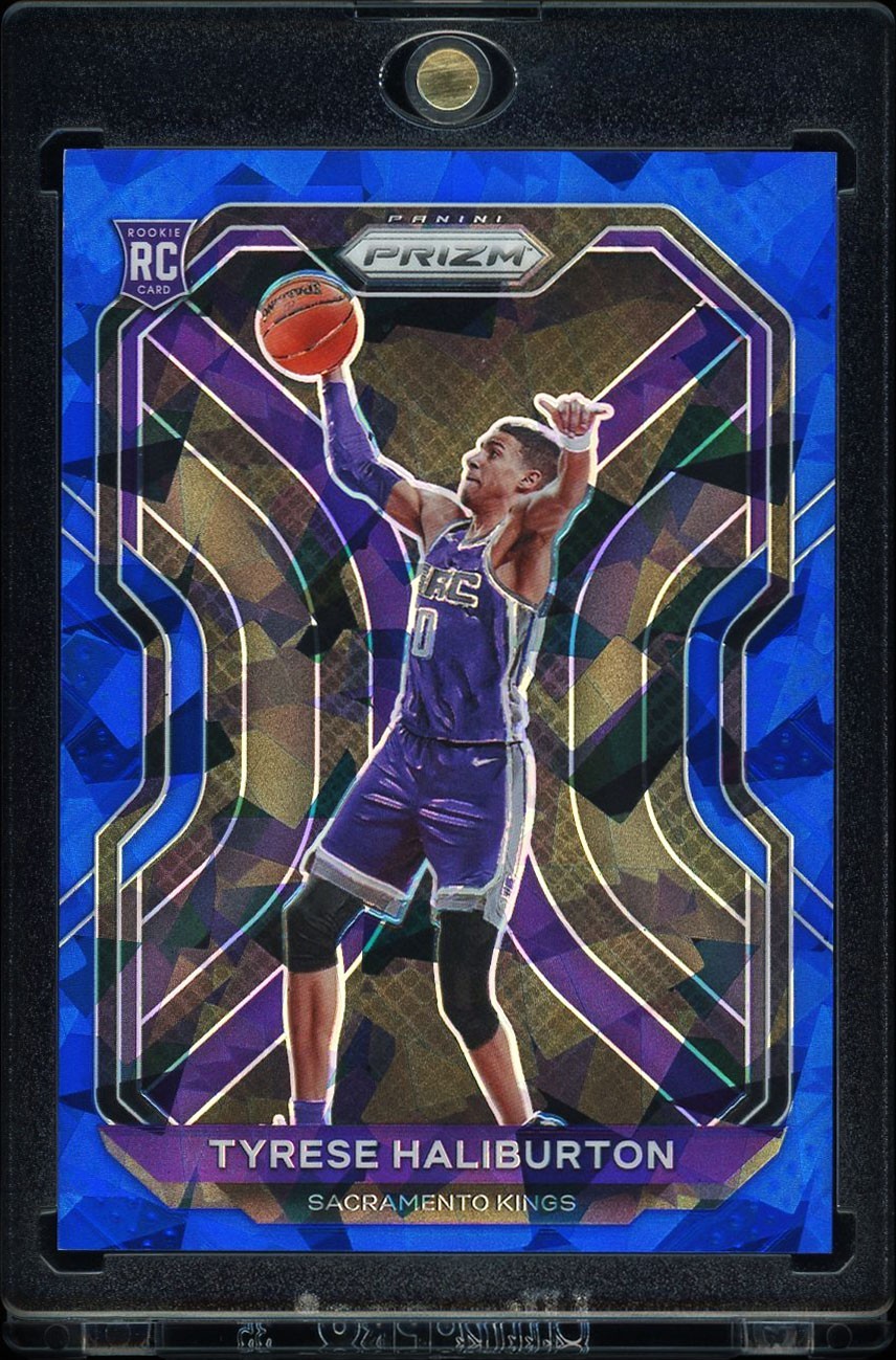 Tyrese Haliburton 2020-21 Panini Prizm #262 Blue Ice Rookie /125