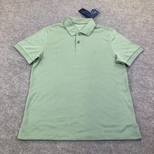 Nautica NAVTECH Polo Shirt Mens Medium Green Slim Fit Logo Short Sleeve KR2826
