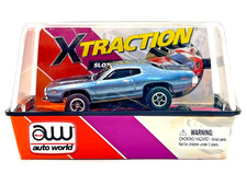 Autoworld Xtraction '71 Plymouth GTX Slot Car Steel Blue EL1125024 
