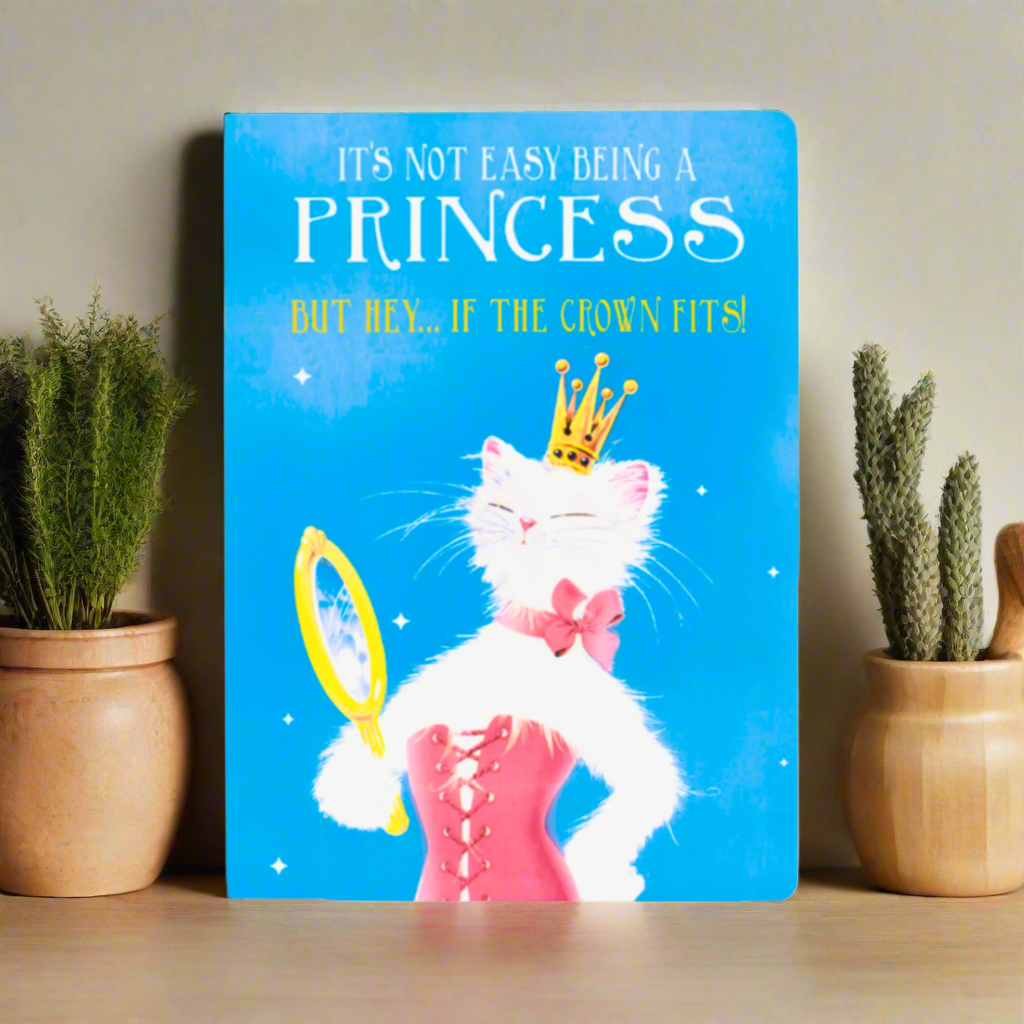 Funny Cat Greeting Card Greetings Cards Humorous Blank Birthday Gift Princess