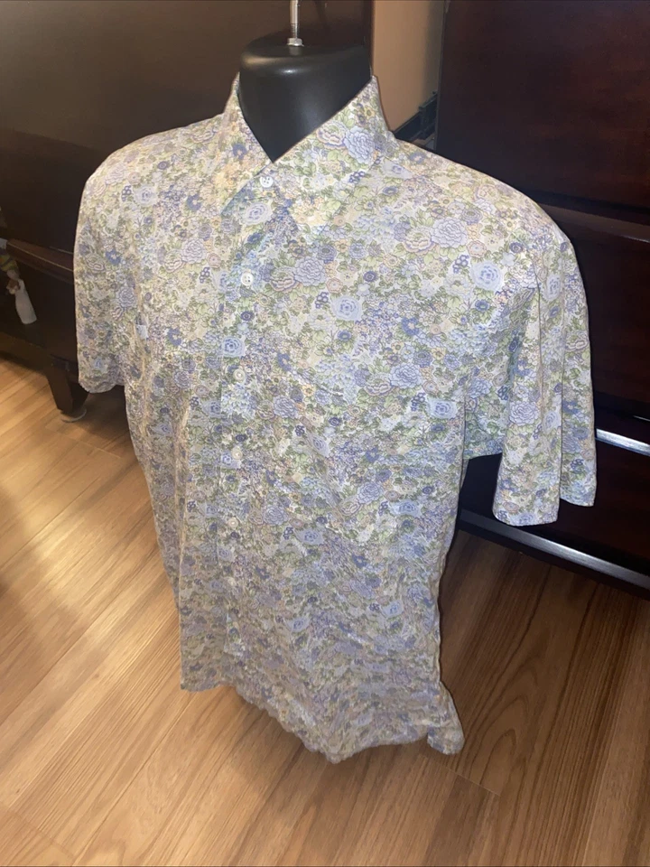 Camisa Maus & Hoffman Liberty of London Talla Mediana Abotonada Estampado Abstracto Foto 2 de 4