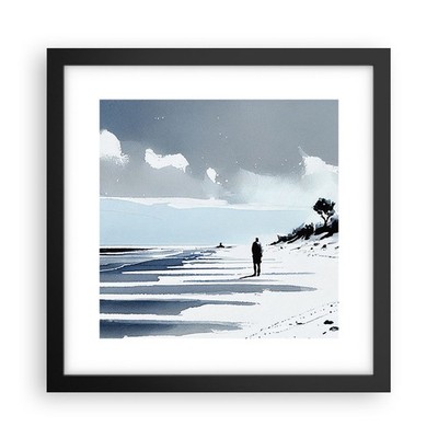 Wandbilder 30x30cm Poster Landschaft Strand Stück Wandposter Bilder Wanddeko
