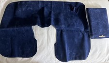 Vintage SAS EuroClass Inflatable Travel Pillow & Pouch Navy Blue Retro Airline