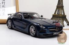 MINICHAMPS 1:18 Benz SLS AMG BLACK SERIES Alloy Model Car Diecast Gifts Blue