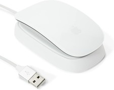 Ascrono - Charging Station Compatible with Apple Magic Mouse 2 - White - Perfec