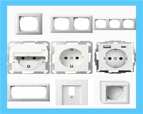 Gira Standard 55 reinweiß glänzend Abdeckrahmen Steckdosen Wippen Schalter