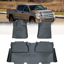 Rubber Floor Mats for Car Compatible with 2014-2021 Tundra Double Cab & Crew Max