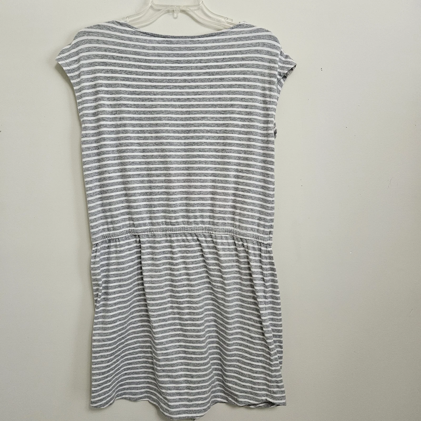 Michael Kors Mini Abito Lunghezza Grigio e Bianco Rigato Donna M Coulisse Vita