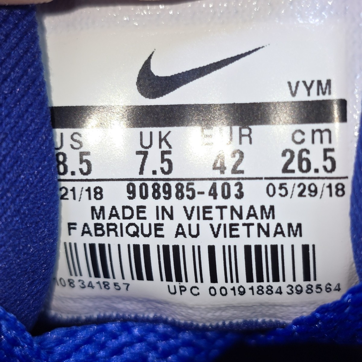 Nike Flex Experience RN 7 Men\'s Size 8.5 Royal Blue Running Shoes (908985-403) Nike Flex Experience RN 7 Blue | eBay main image 3