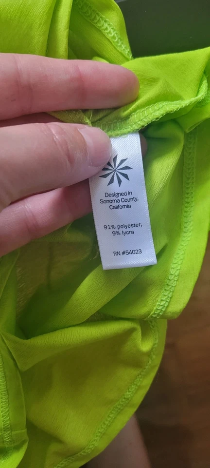 Camiseta sin mangas de entrenamiento Athleta verde lima espalda deportiva talla M Foto 4 de 4