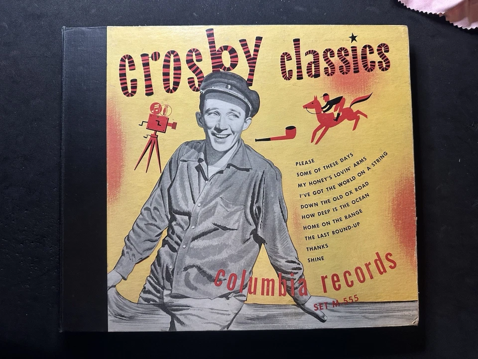 Crosby Classics Five Shellac Columbia Green Label M-555 Records Foto 2 de 4