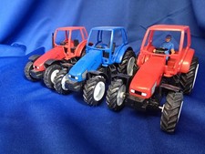 Set of 3 Augustine 723 Toy Tractors for Kids All Used with Some Play Wear