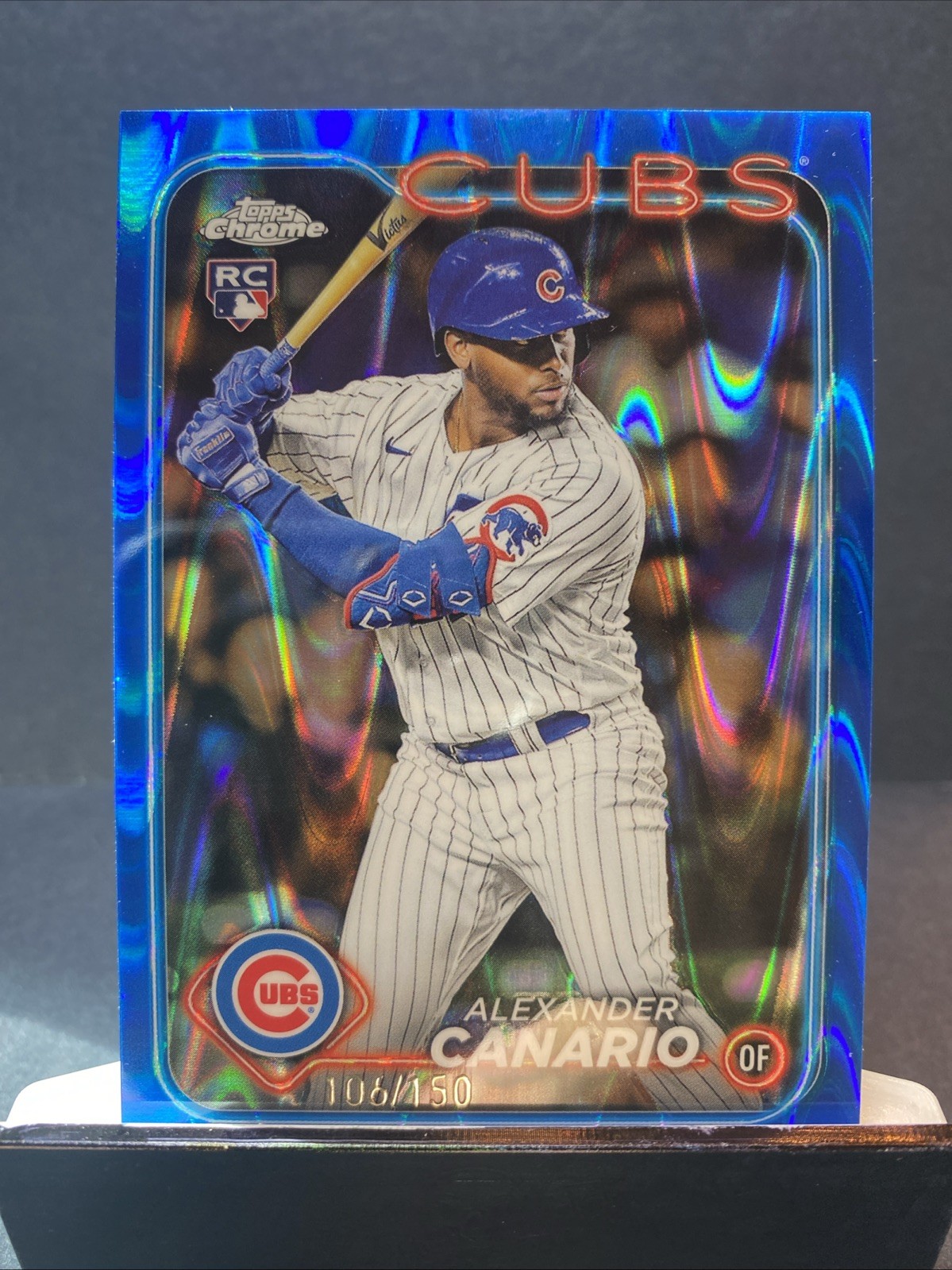 2024 Topps Chrome - Alexander Canario #174 Blue RayWave Refractor /150 (RC)