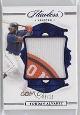 2020 Panini Flawless Patch Sapphire 3/15 Yordan Alvarez #P-YA Patch 0b2
