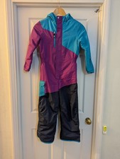 Dare2B Girls Colour Block Snow Suit Ski Suit hooded Discontinued 7-8 yrs