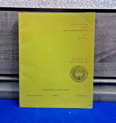 1973 Society of Actuaries Examination Part 5 Study Manual Crofts London FSA