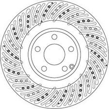 2x TRW DF6674S Bremsscheibe für MERCEDES BENZ SLK R172 Bremsscheiben