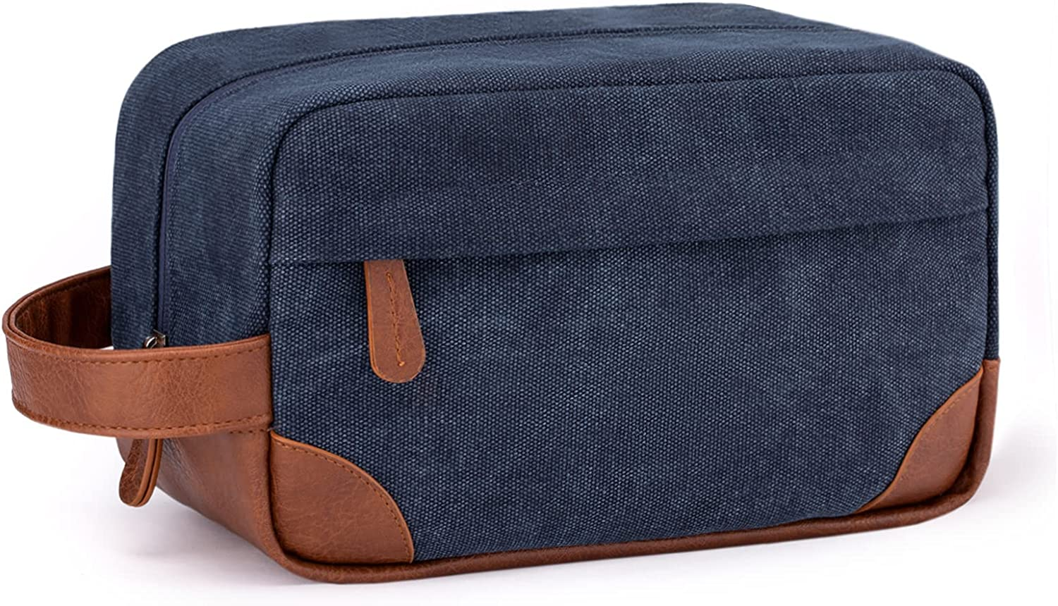 Hanging Water-Resistant Canvas Toiletry Bag for Men - Travel Shaving Dopp Kit-image