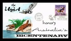 US COVER AUSTRALIA BICENTENNIAL FDC HAND PAINTED HUDECK CACHET 25 OF 35