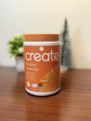 Create Creatine Gummies Orange Flavor 90 Count Creapure NSF Certified Sport