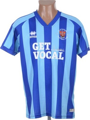Blackpool 2019/2020 Auswärts Fußball Trikot Errea Größe L Erwachsene
