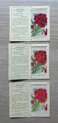 3 Kensitas Wix Flowers Zigarettenseide 1. Serie kleine Nelkenvariationen
