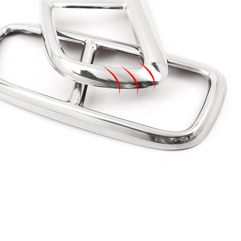 2x Cubierta de tubo de escape con punta de silenciador de escape de acero plateado para Volvo XC90 2015 2016-19 Foto 3 de 4