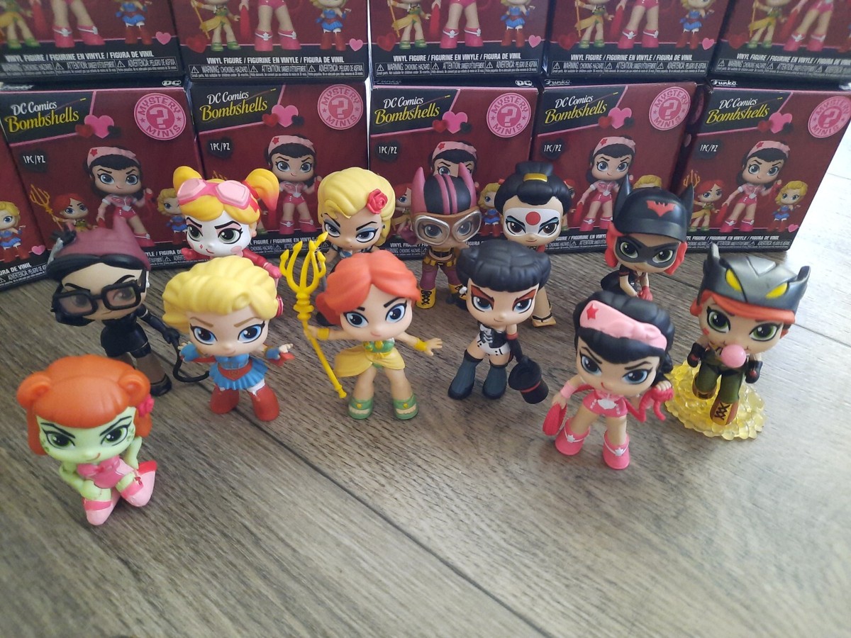 SET OF 12 Funko Mystery Minis Valentines Pink DC Comics Bombshells 