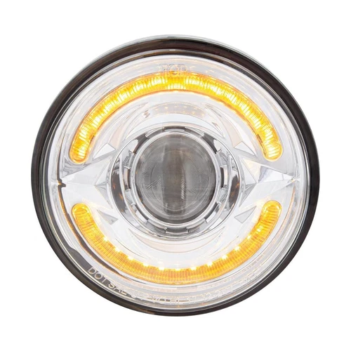 ULTRALIT- LED 5-3/4" ROUND HEADLIGHT  60 LED DUAL COLOR POSITION LIGHT, AMBER
