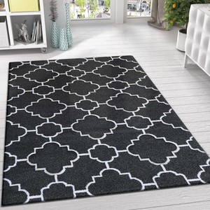 Details About Small Large Oriental Rug Black And White Bedroom New Carpet Modern Pattern Mats