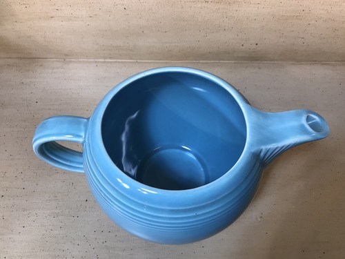 Vintage Fiestaware Turquoise/Blue Medium Teapot Fiesta C Handle Tea/Coffee Pot - Picture 6 of 12