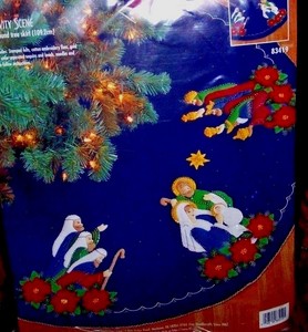bucilla nativity tree skirt