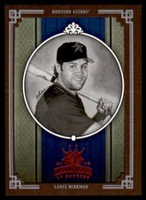 2005 Donruss Diamond Kings Red Framed Black & White Photo Lance Berkman #103