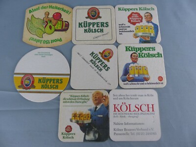 Lot of 8 different KÜPPERS KÖLSCH coaster bierviltje beer deck E92