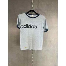 Vintage 70s adidas spell out ringer heather blue rare