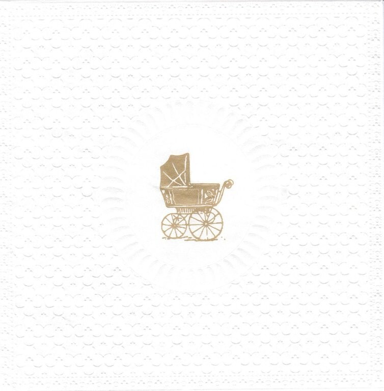 15 x PPD Christening Embossed Paper Napkins 33cm 3ply Serviettes Party Decoupage