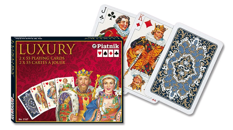 Piatnik Spielkarten - Luxury Kartenspiel de Luxe Bridge, Doppeldeck
