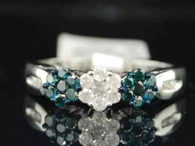 2Ct Round Cut Simulated Topaz Flower Wedding Band 14k White Gold Plated