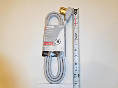 (´・ω・｀) Utilitech 3 Wire Prong Dryer Cord 6ft 10 Gauge 30 Amp #0148708 for