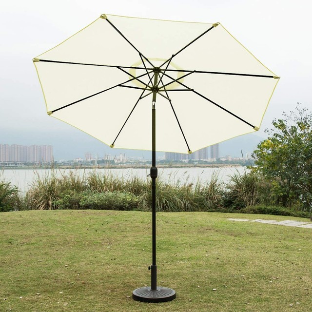Sunnyglade 9ft Outdoor Patio Umbrella with 8 Sturdy Ribs - Beige for