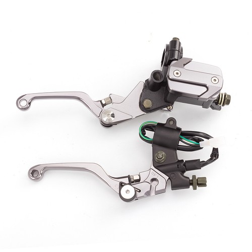 For 50-550cc Yamaha Honda Suzuki Brake Clutch Master Cylinder Reservoir Levers - Imagen 17 de 19